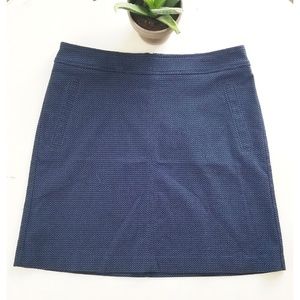 Blue/Black Loft Chevron Skirt